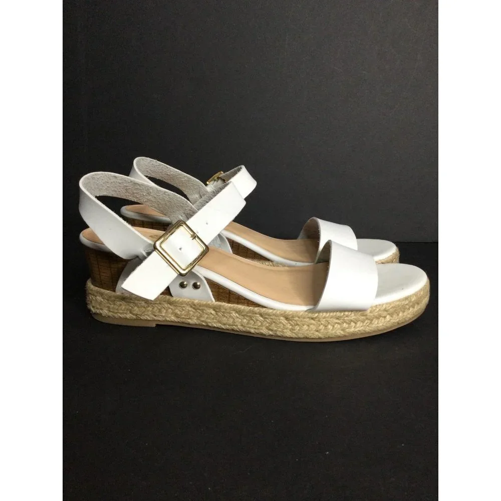 Tommy Bahama Women's Jona Espadrille Wedge Platform Sandal White Size 10 M
